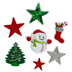 Weihnachts-Emblem-Patch-Set zum Aufbügeln