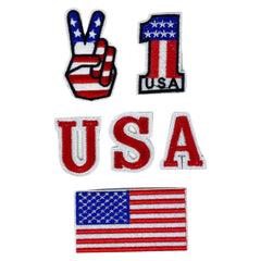 USA No One Stars And Stripes Emblem-Patch-Set zum Aufbügeln, 6 Patches