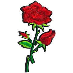 Aufnäher mit Aufnäher mit Aufnäher „Rose Roses“, glitzernde Pailletten, zum Aufbügeln