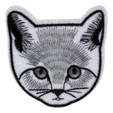 Poes Strijk embleem Patch Zwart Wit