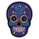 Sugar Skull Strijk Embleem Patch Paars Lila