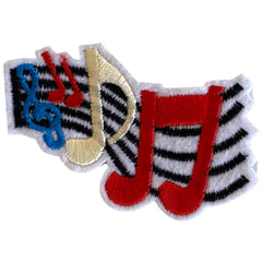 Aufnäher mit Musikschlüssel-Eisen-Emblem