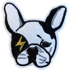 Hunde-Bulldogge-Hunde-Emblem-Aufnäher zum Aufbügeln, mittelgroß
