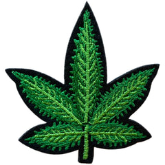 Weed Weed Hanf Cannabis Blatt Eisen auf Emblem Patch S