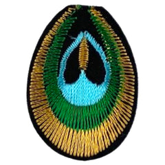 Pfauenauge, Pfauenauge, Feder-Emblem-Aufnäher zum Aufbügeln