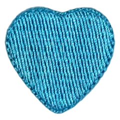 Herz-Emblem-Aufnäher zum Aufbügeln, blau, mittelgroß
