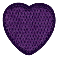 Herz-Herz-Emblem-Aufnäher zum Aufbügeln, violett, mittelgroß