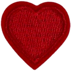 Herz-Emblem-Aufnäher zum Aufbügeln, Rot, klein
