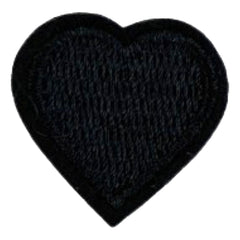 Herz-Herz-Logo-Patch zum Aufbügeln, Schwarz, Größe S