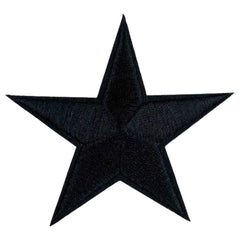Stern-Emblem-Aufnäher zum Aufbügeln, Schwarz