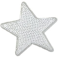 Stern Sterne Paillette Emblem Aufnäher zum Aufbügeln, Weiß