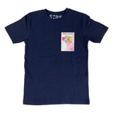 Lolly Snoep Cupcake  Sweet As Candy Strijk Applicatie op een donkerblauw t-shirtje