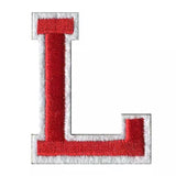 Rood Witte Alfabet Strijk Letter Patch L