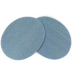 Knie-/Ellenbogen-Aufnäher zum Aufbügeln auf Jeans, Hellblau