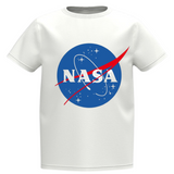 Nasa Embleem Strijk Full Color Applicatie Large op een klein wit t-shirtje