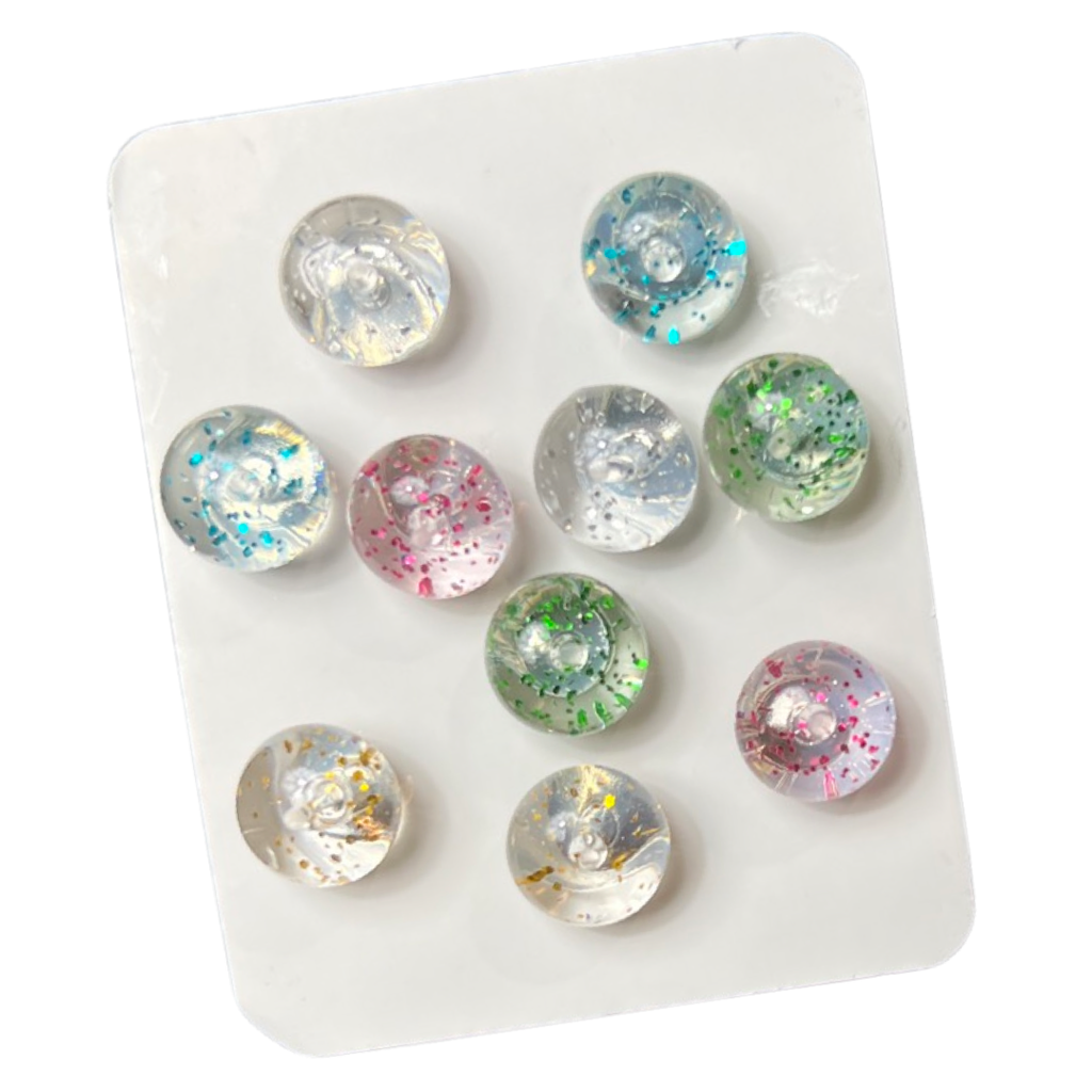 Pin Broche Steek Pin Knopen Set Glas 2 x 5 Kleuren