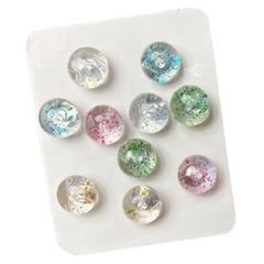 Pin Brosche Stitch Pin Buttons Set Glas 2 x 5 Farben