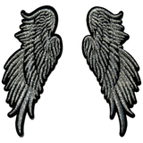 Vleugel Vleugels Wings Strijk Embleem Patch Set Zilver