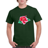 Pioen Roos Bloem XL Strijk Embleem Patch o peen groen t-shirt