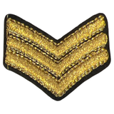 Military Rang Embleem Strijk Patch Strepen Goud