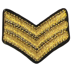 Militärischer Rang-Emblem zum Aufbügeln, Streifen, goldfarben