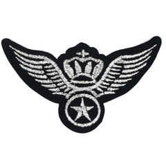 Air Force Air Force Rangabzeichen zum Aufbügeln, silberfarben
