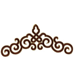 Cosplay Pailletten venezianische Spitze Eisen auf Applikation Patch braun Gold