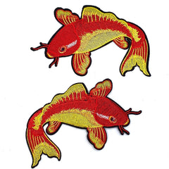 Fisch-Koi-Karpfen-Emblem-Patch-Set zum Aufbügeln