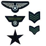 Army Military Airforce Strijk Embleem Patch Set