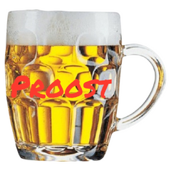 Bierkrug, Bierglas, Text „Cheers“, vollfarbig, zum Aufbügeln, klein