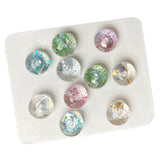 Pin Broche Steek Pin Knopen Set Glas 2 x 5 Kleuren