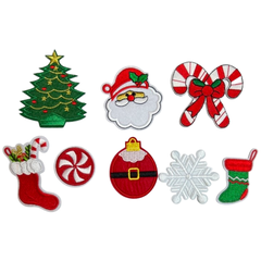 Der Weihnachtsmann kommt in die Stadt, Emblem-Patch-Set zum Aufbügeln