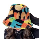 Hoed Bucket Hat Letter Patroon Multicolor