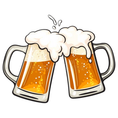 Bier Beerpull Schaumstoffhalsband, vollfarbig, zum Aufbügeln, klein