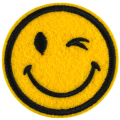 Emoji Smiley Wink Smile Emotion Emblem-Aufnäher zum Aufbügeln
