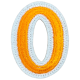 Alfabet Letter O Strijk Embleem Patch Oranje Wit