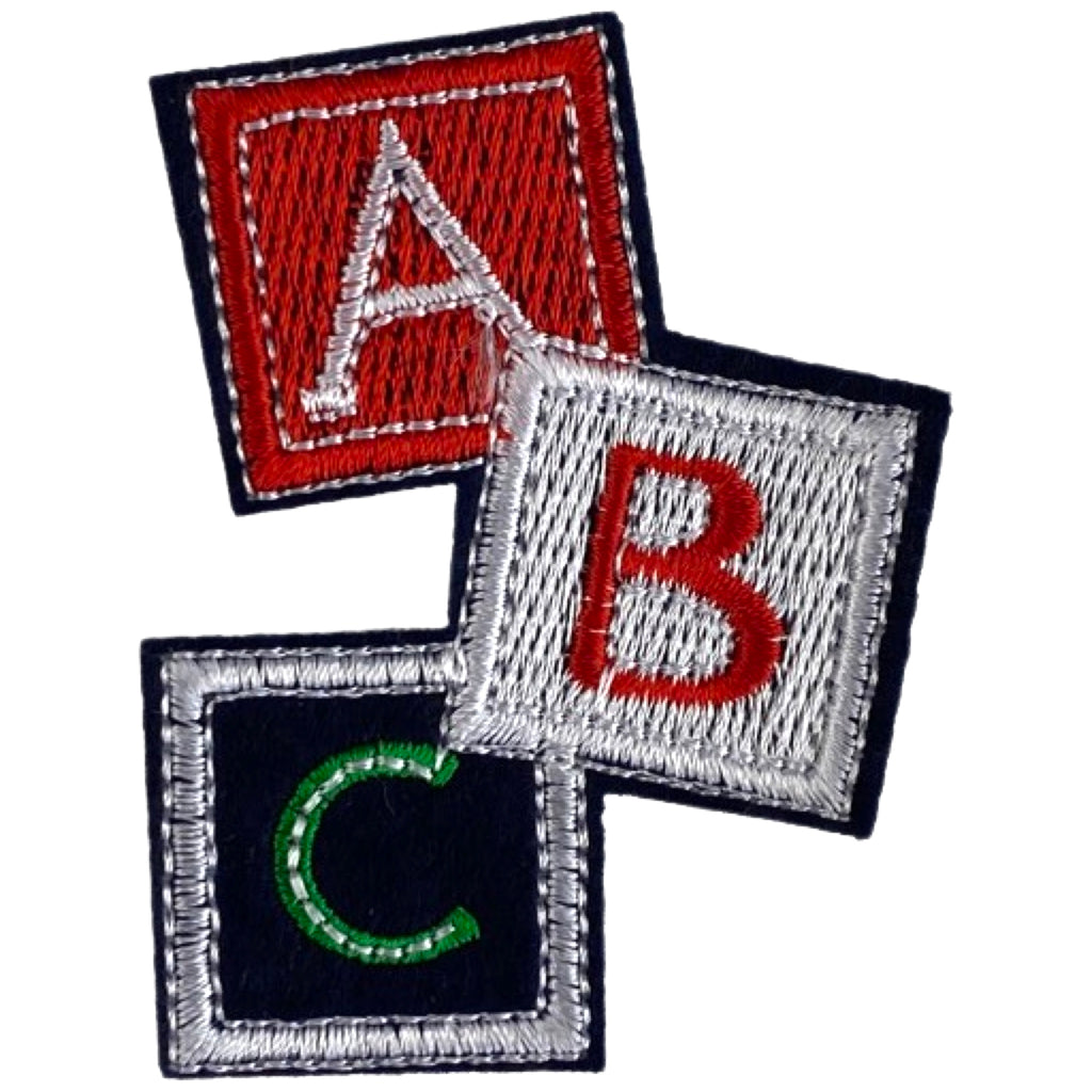 ABC Speelgoed Blokken Strijk Embleem Patch