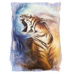 Tiger brüllender Tiger zum Aufbügeln
