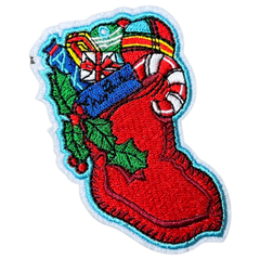 Weihnachtsgeschenktüte, Weihnachtsstrumpf, Emblem-Aufnäher zum Aufbügeln