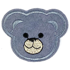 Bär Bären Teddy Eisen auf Emblem Patch Grau