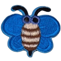 Bee Bee Bügelbild Logo Patch Blau