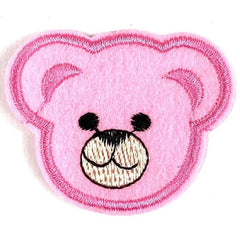 Aufnäher mit Aufnäher „Bären Teddy“, Emblem zum Aufbügeln, Hellrosa
