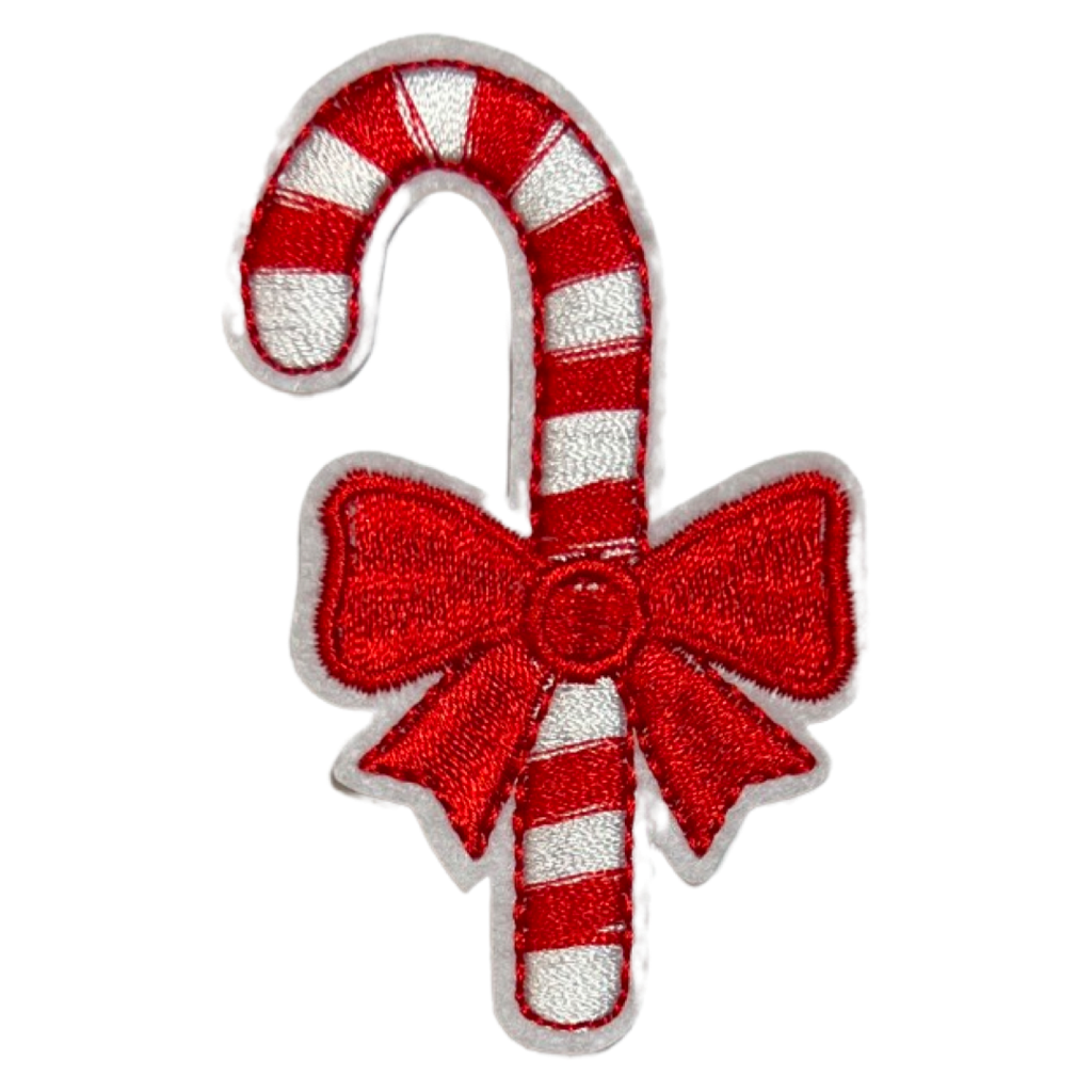 Kerst Zuurstok Candy Cane Strik Strijk Embleem Patch