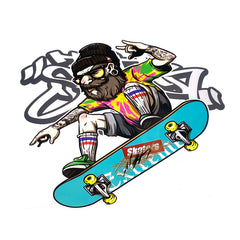 Skate-Skateboard-Extreme-Skater, vollfarbig, zum Aufbügeln