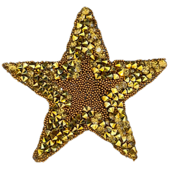 Stern-Strass-Emblem-Aufnäher zum Aufbügeln in Gold