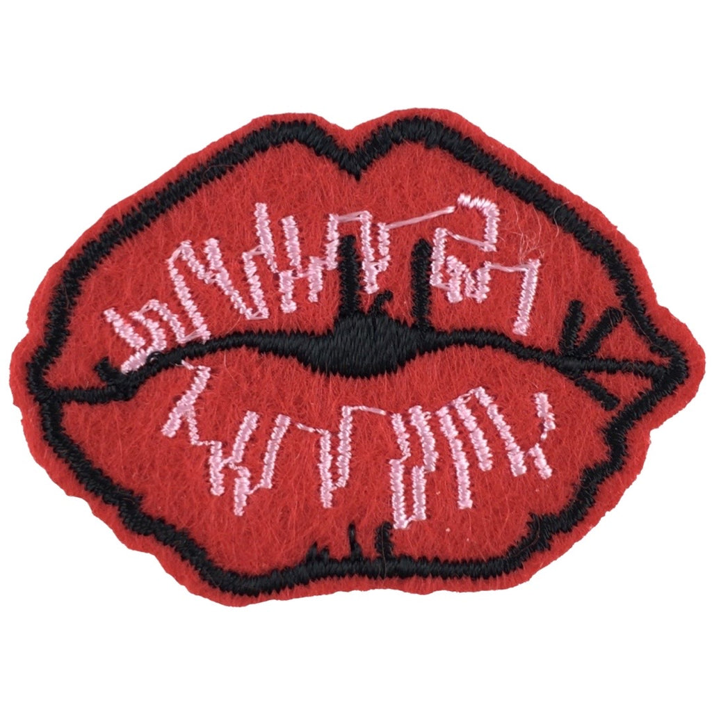 Mond Rode Lippen Strijk Embleem Patch