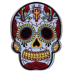 Sugar Skull Mexiko-Emblem-Aufnäher zum Aufbügeln