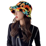 Hoed Bucket Hat Letter Patroon Multicolor