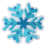 Sneeuw IJskristal Sneeuwvlok Strijk Embleem Patch Blauw