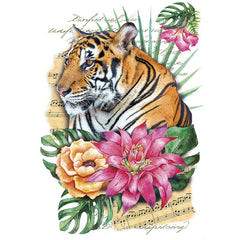 Tiger XXL Bügelapplikation Tropical